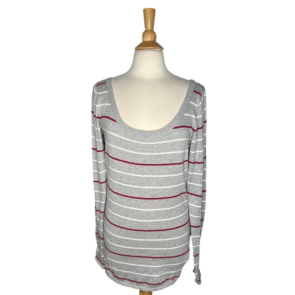 Abercrombie and Fitch Vintage Y2K Long Scoop Neck Sweater Cotton Silk Blend S26